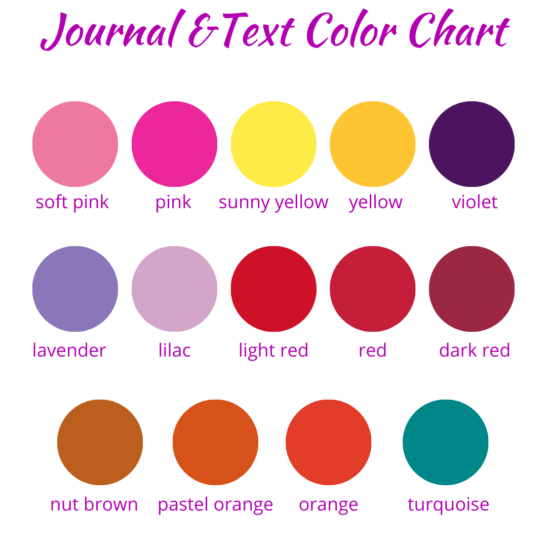 Personalized Journal - Select Color and Text