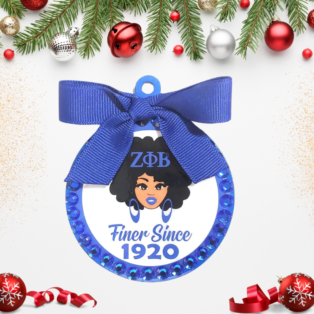 Personalized Christmas Ornaments w/ Bow and Bling