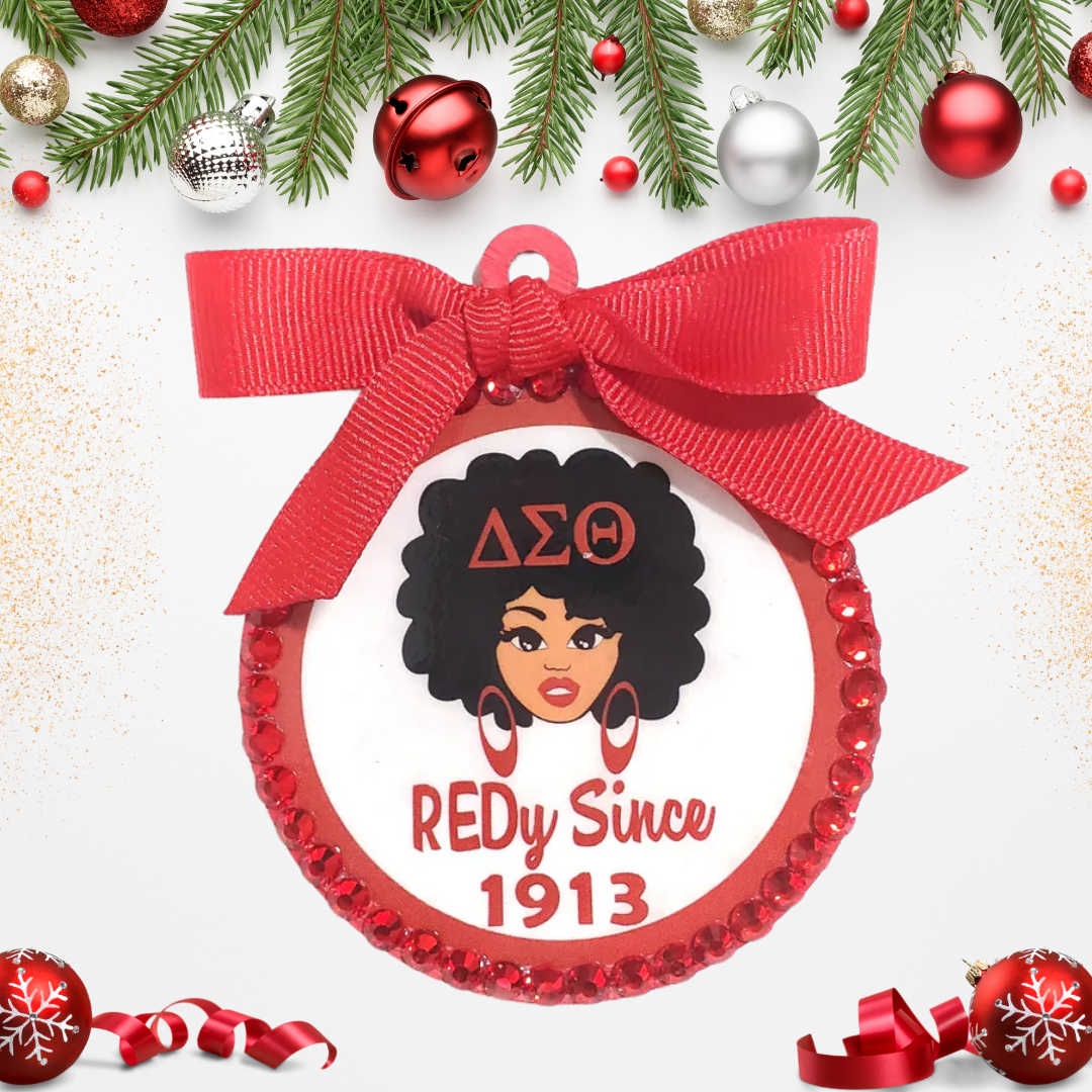 Personalized Christmas Ornaments w/ Bow and Bling