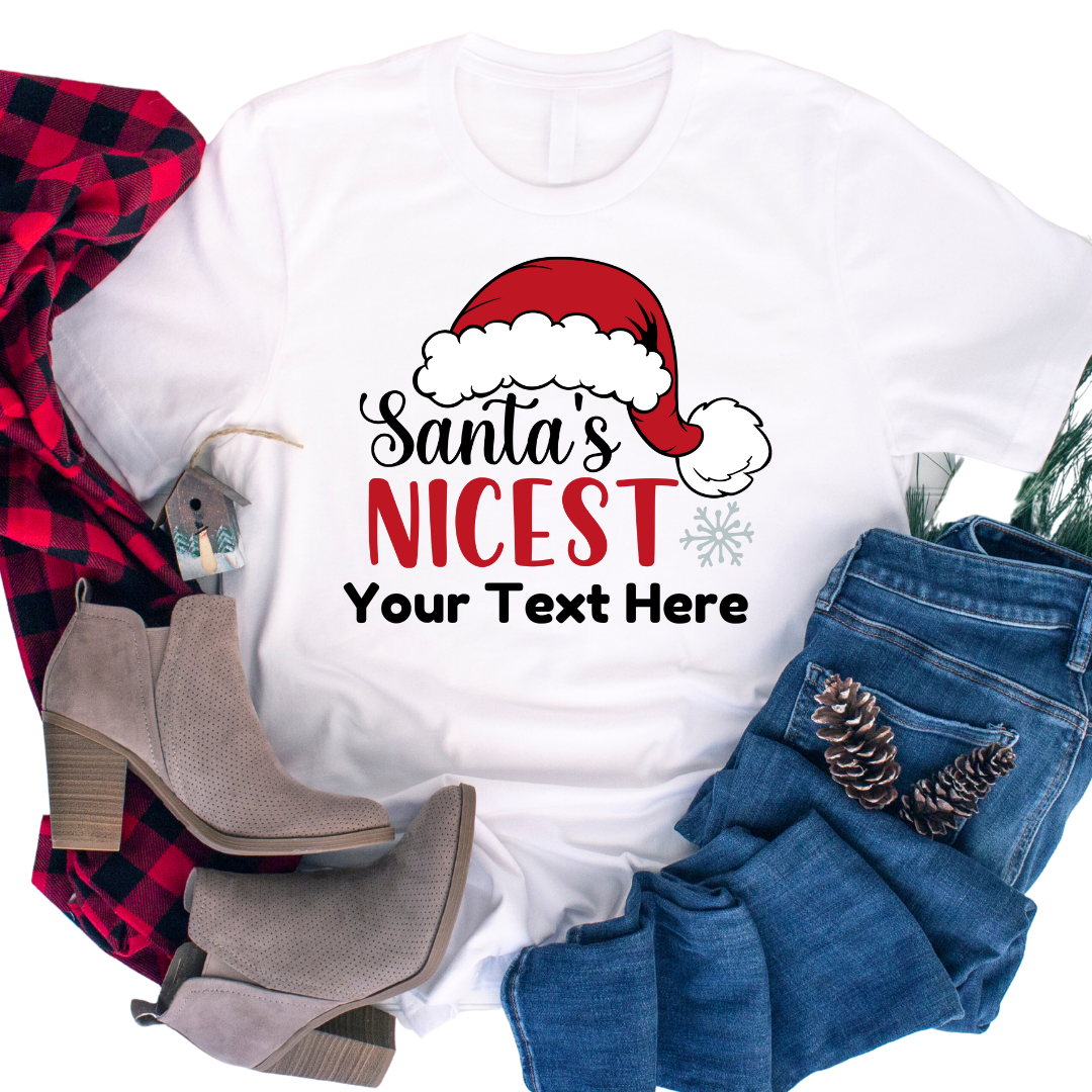 Santa's Nicest Personalized Christmas T-shirt