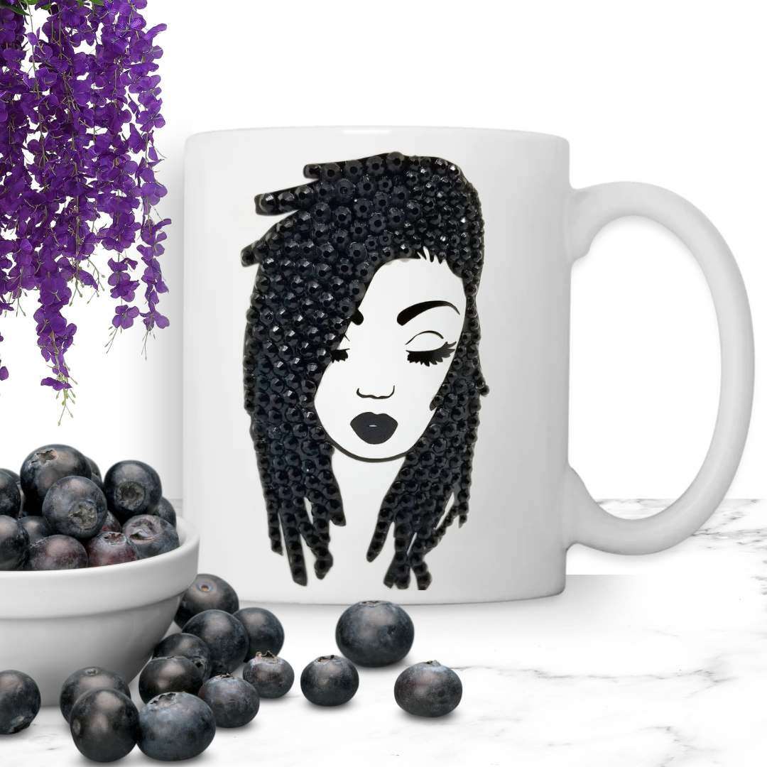 Bling Braids/Locs Rhinestone Mug