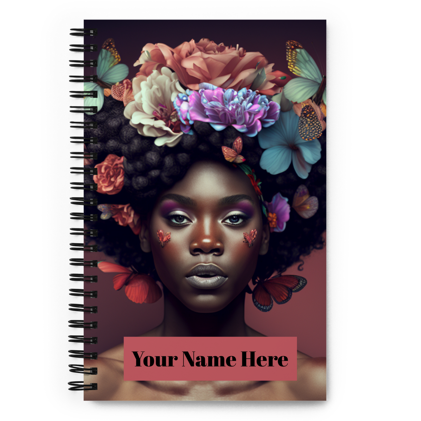 She Still Bloomed in the Way She Was Meant To Journal, black woman journal, black woman flowers, i am unique, unique carper