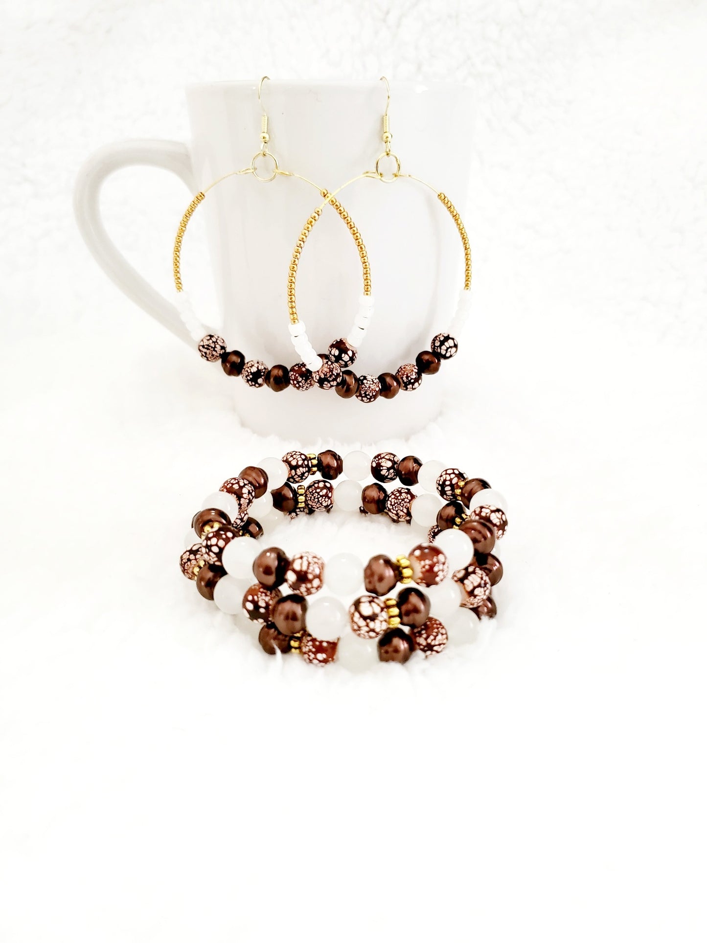 Pure Beauty Hoop Earrings Shirt Mug Earrings Bracelet - I Am Unique Unique Carper, Black Owned Business