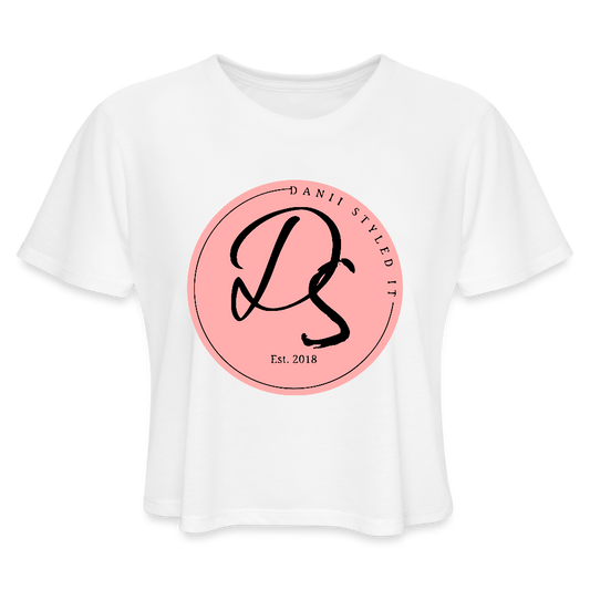 Danii Styled It Women's Cropped T-Shirt - white
