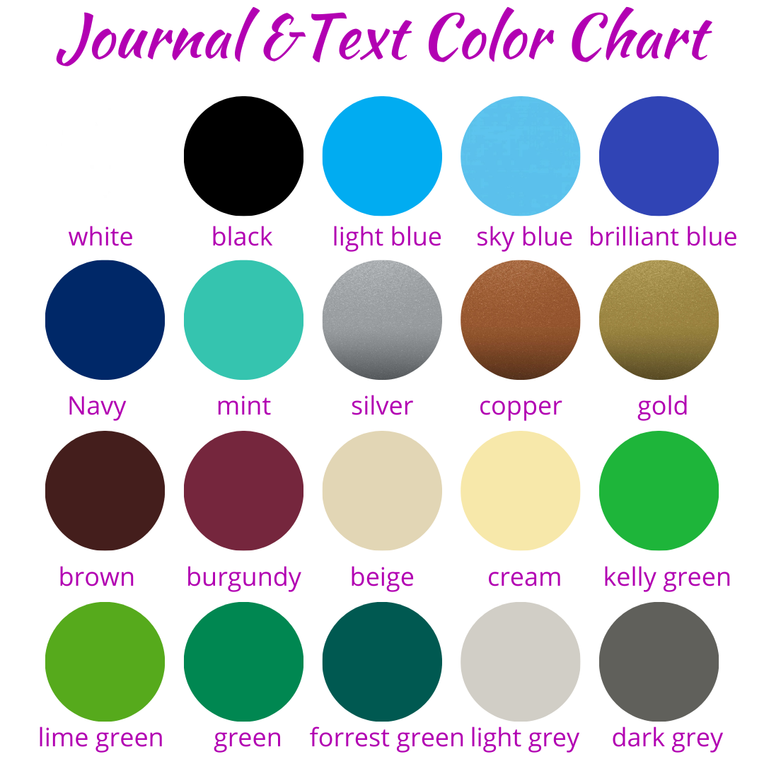 Personalized Journal - Select Color and Text