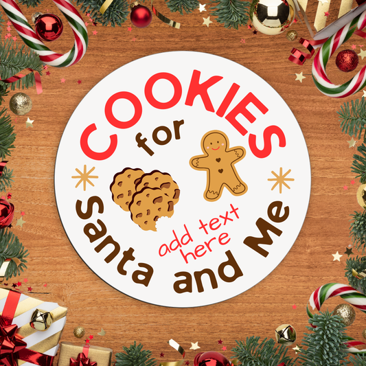 Cookies for Santa and Me Christmas Tray