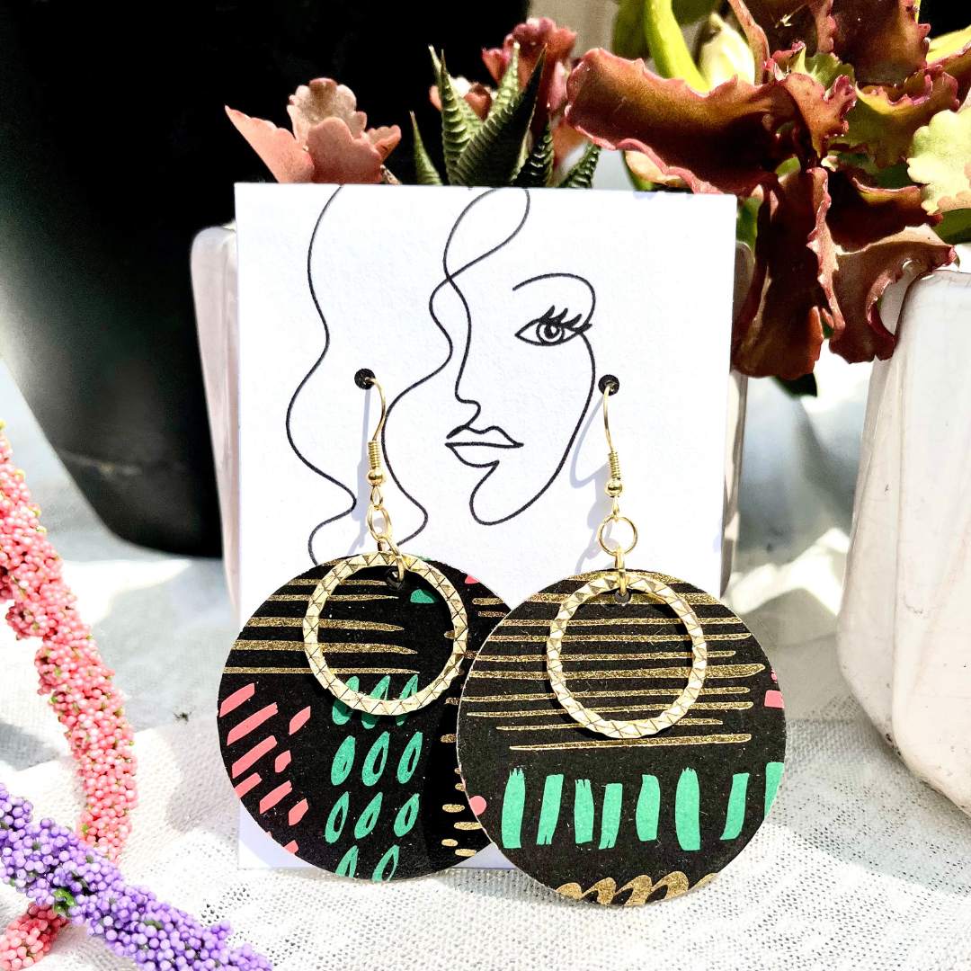 Soul African Print Earrings, Earrings, I Am Unique, I Am Unique,  I Am Unique Store, iamuniquedotme, Unique Carper, Unique Solutions, Virtual Assistant, Non-Profit Consultant