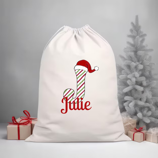 Stripes Personalized Santa Sack