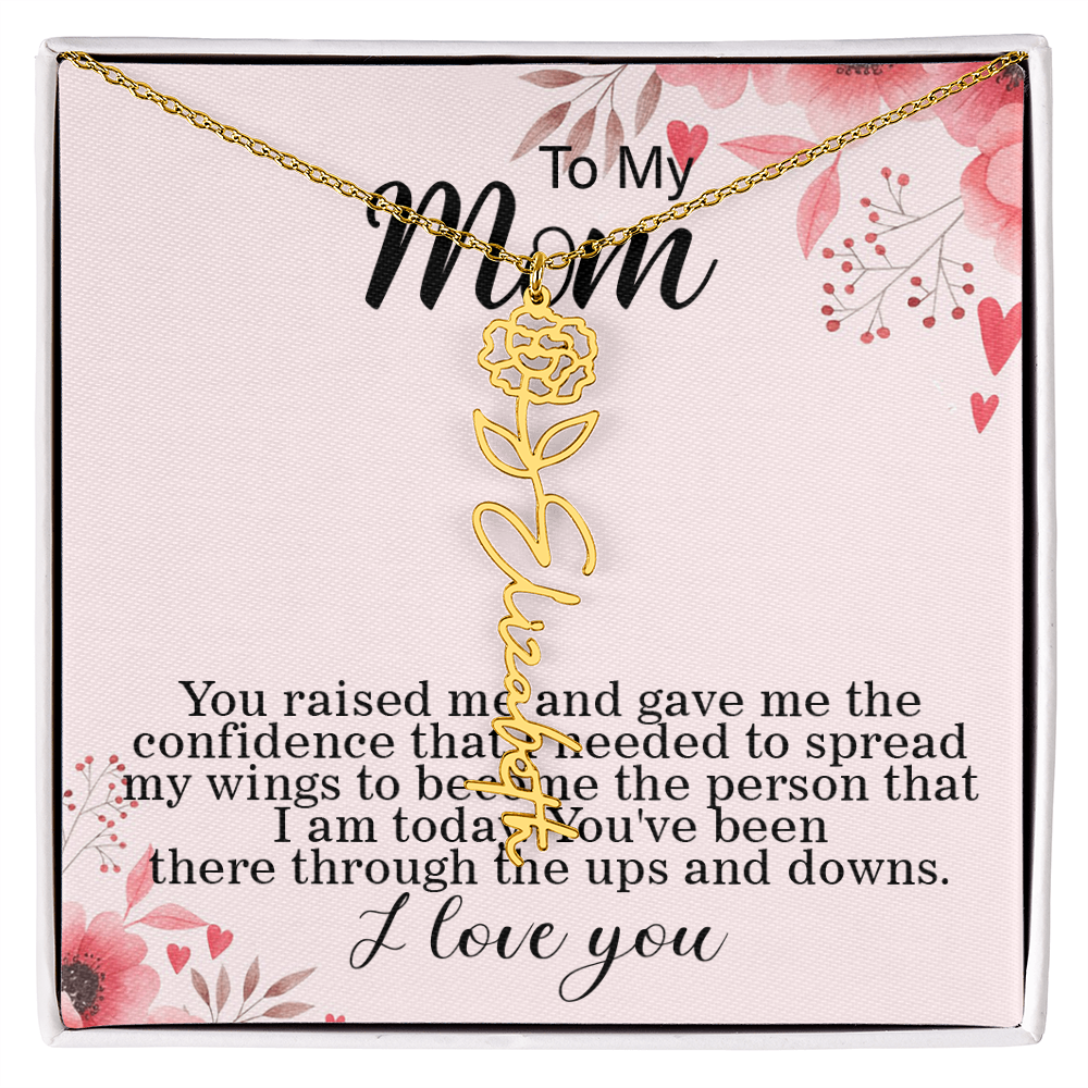 Flower Name Necklace