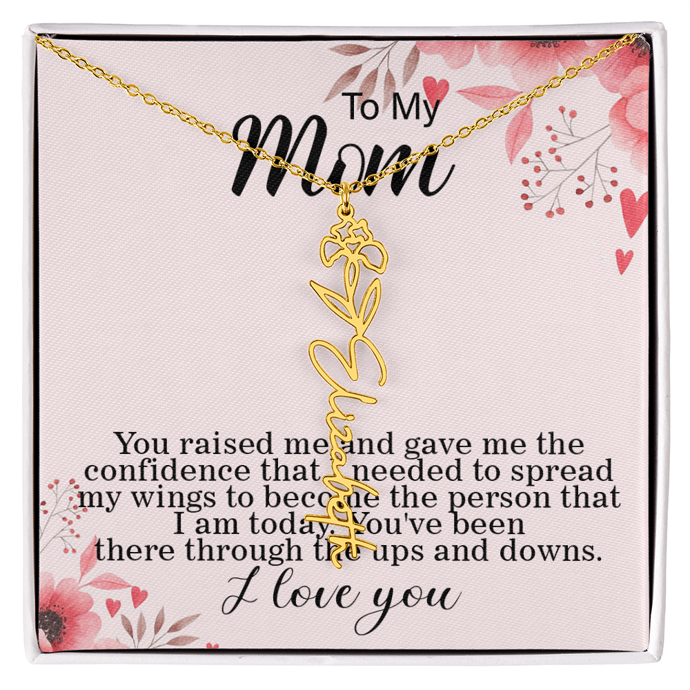 Flower Name Necklace