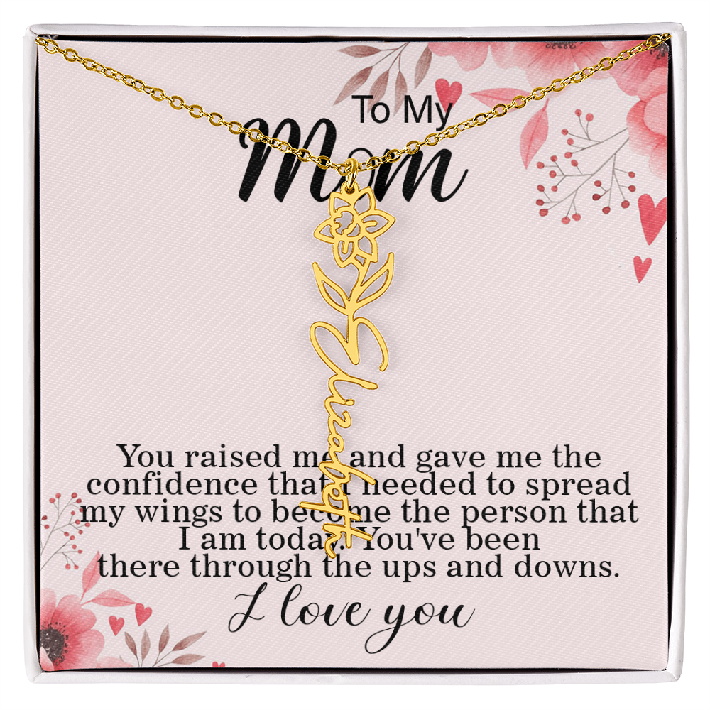 Flower Name Necklace