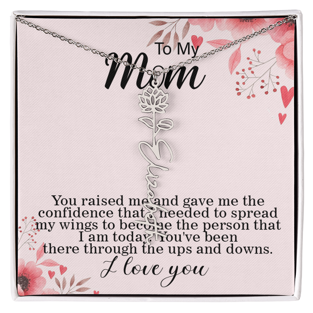 Flower Name Necklace