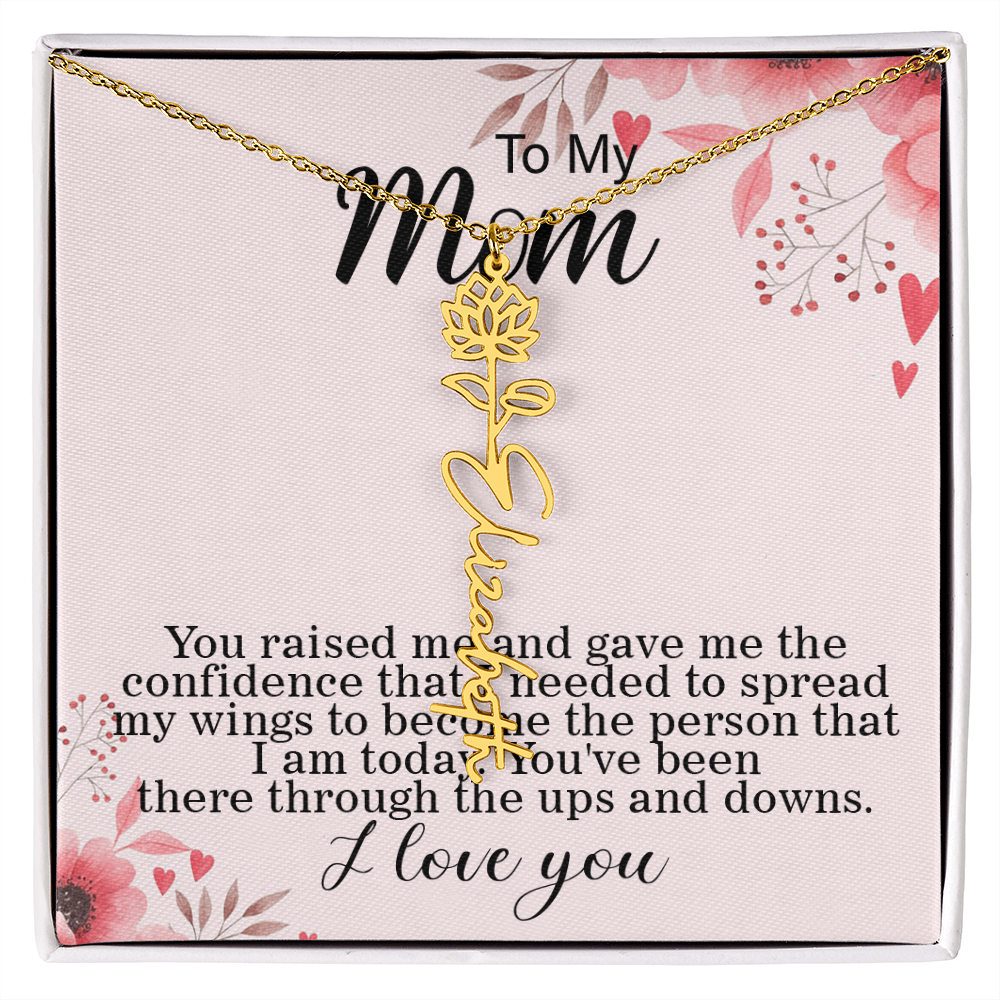 Flower Name Necklace