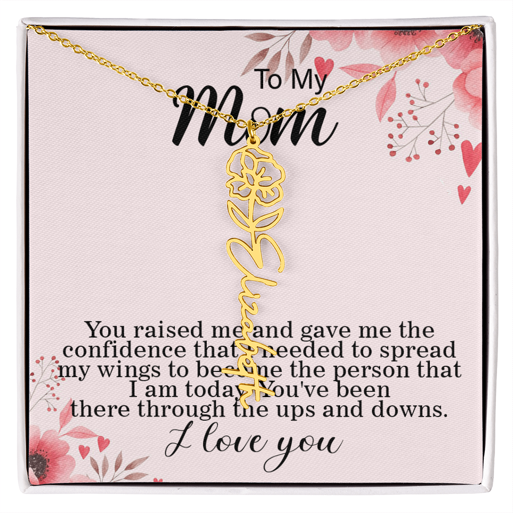 Flower Name Necklace