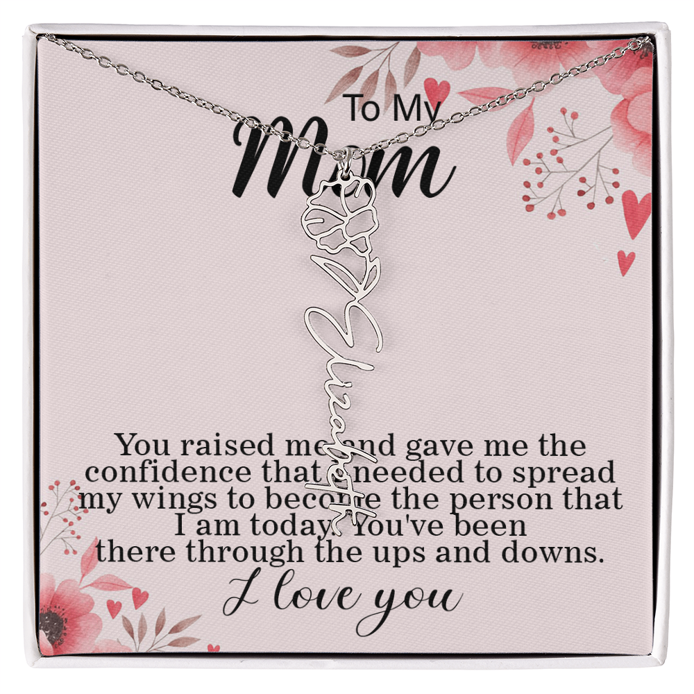 Flower Name Necklace