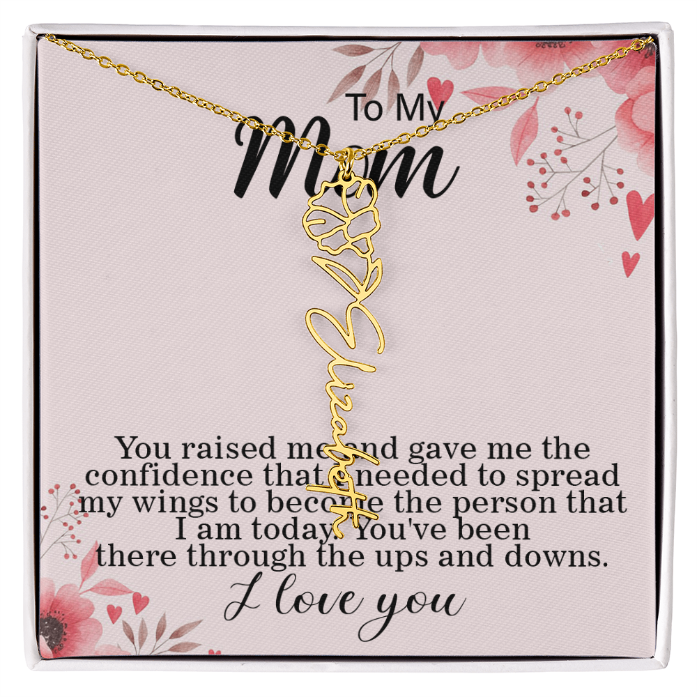 Flower Name Necklace