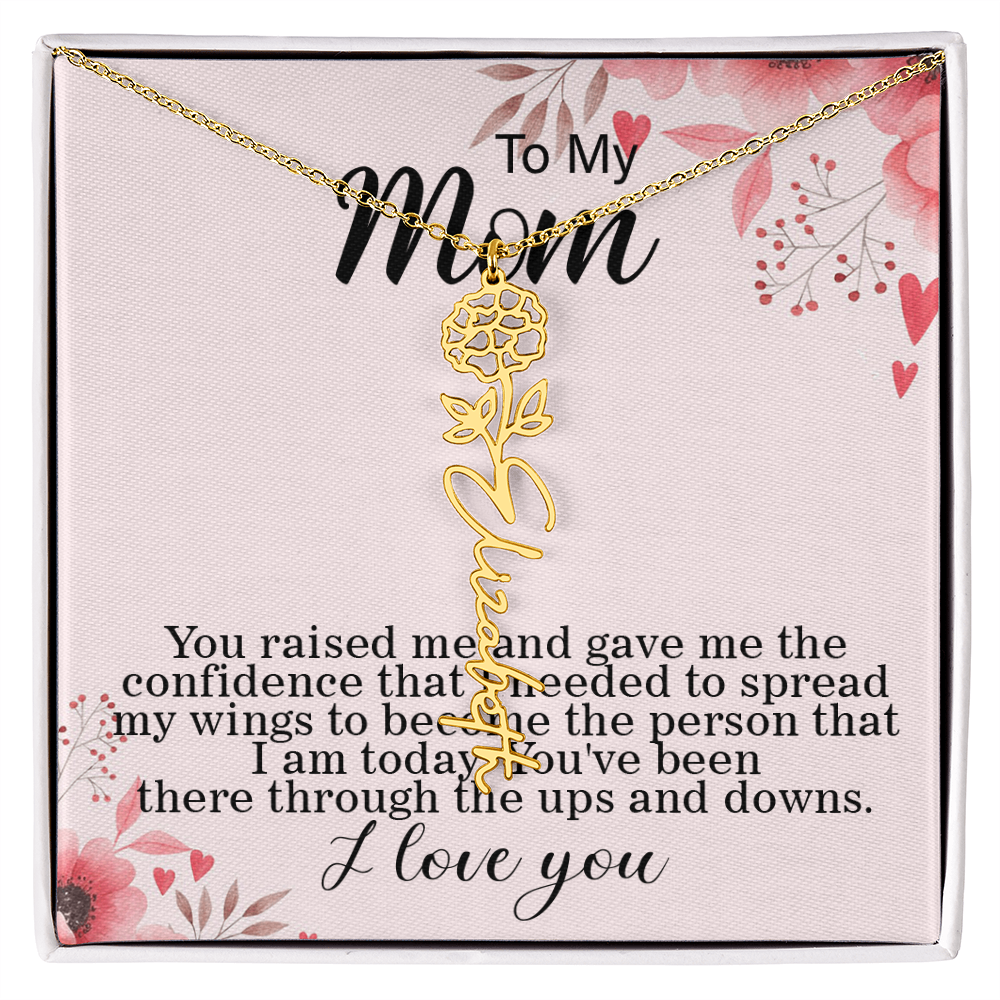 Flower Name Necklace