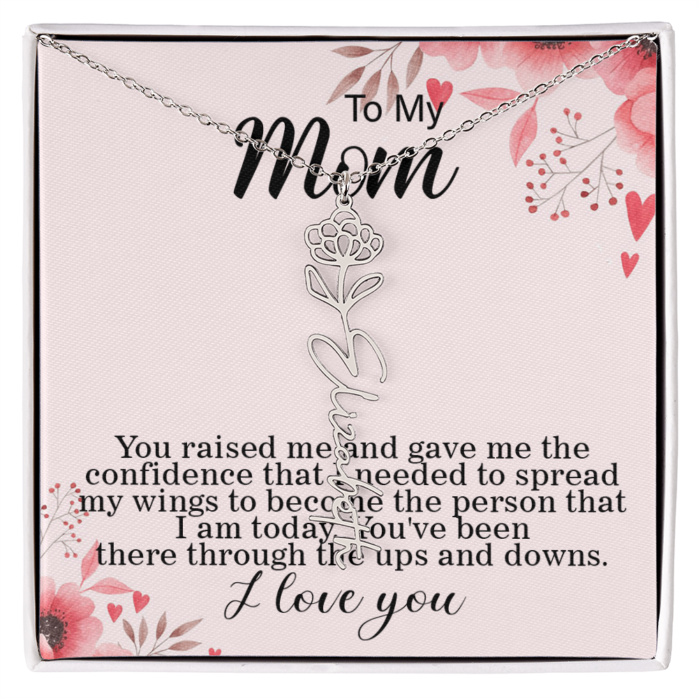 Flower Name Necklace