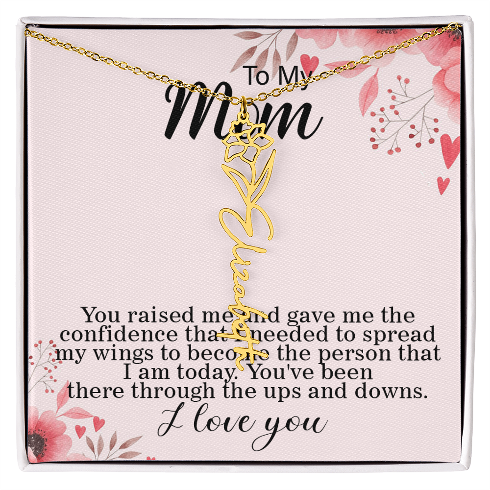 Flower Name Necklace