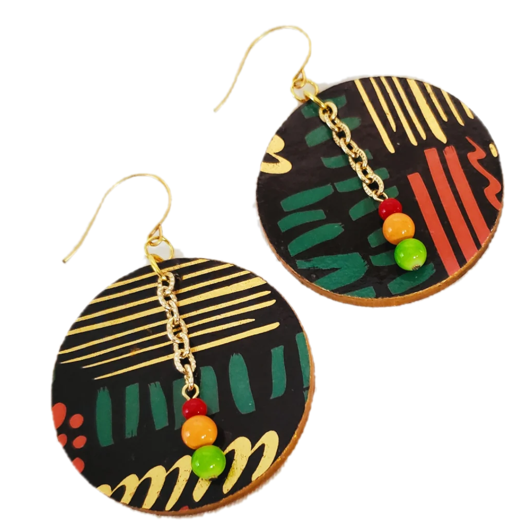 Soul African Print Earrings, Earrings, I Am Unique, I Am Unique,  I Am Unique Store, iamuniquedotme, Unique Carper, Unique Solutions, Virtual Assistant, Non-Profit Consultant